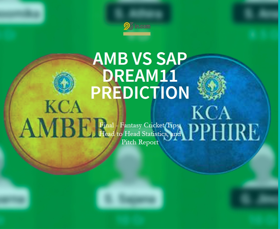 AMB vs SAP Dream11 Prediction: Final - Fantasy Cricket Tips, Head to Head Statistics, and Pitch Report